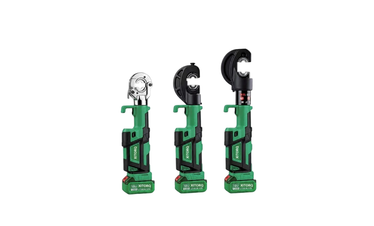 18V Lithium-Ionový hydraulický krimpovací nástroj — síla 60-120 kN, pro 10-400 mm² Cu/Al kabelové koncovky